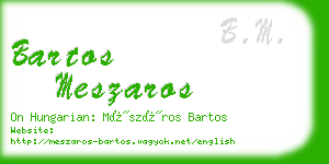 bartos meszaros business card